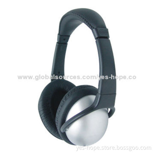 Active noise cancelling airline headset with plug adapter